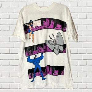 Vintage 90s SINGLE STITCH NWT Tick T Shirt Fox Children’s Network XL